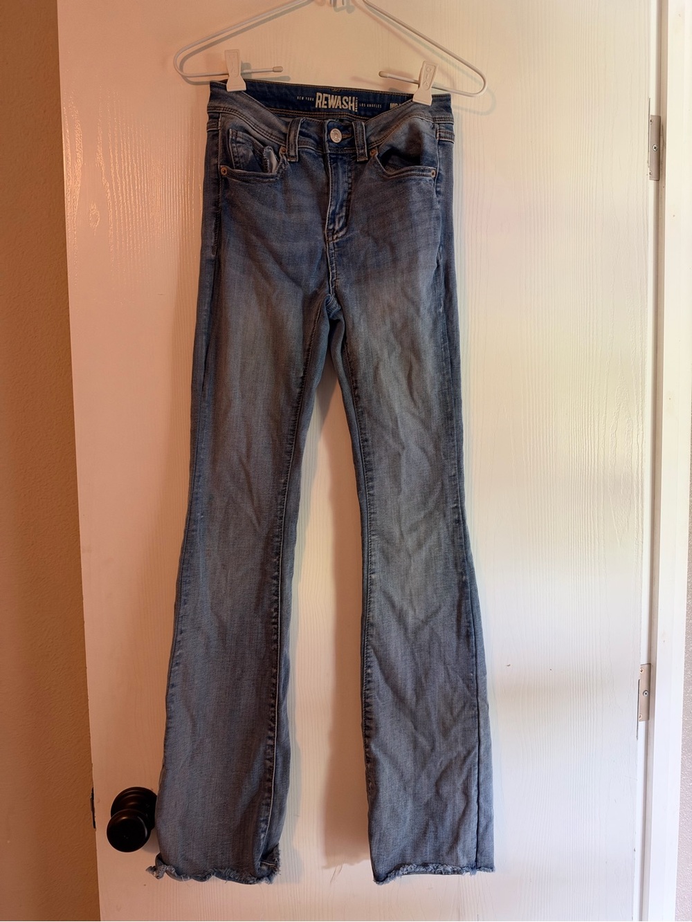 Rewash Women's Light Blue Flare Jeans
